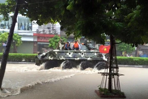 Quảng Ninh tiếp tục mưa lớn, lực lượng quân đội, Công an hỗ trợ, giúp dân
