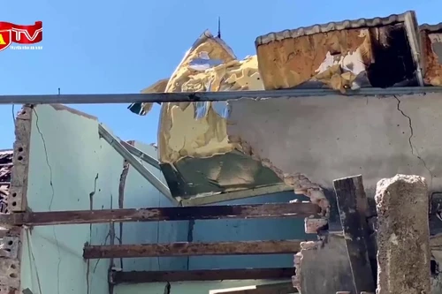 Hiện trường vụ nổ làm 2 người bị thương tại Nghệ An 