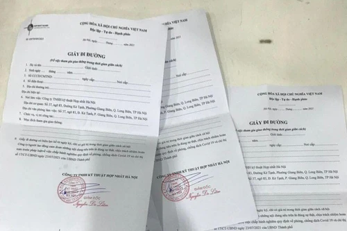 Kiểm tra nam thanh niên đi ô tô Ford, lộ 10 giấy đi đường được ký khống