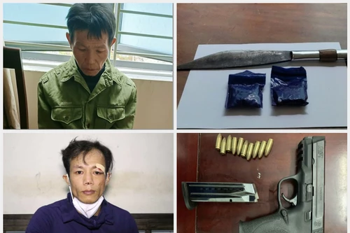 Tội phạm ma túy dùng dao, súng chống trả lực lượng công an