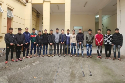 Tổ công tác 141 vây bắt nhóm thanh, thiếu niên mang theo hung khí gây rối