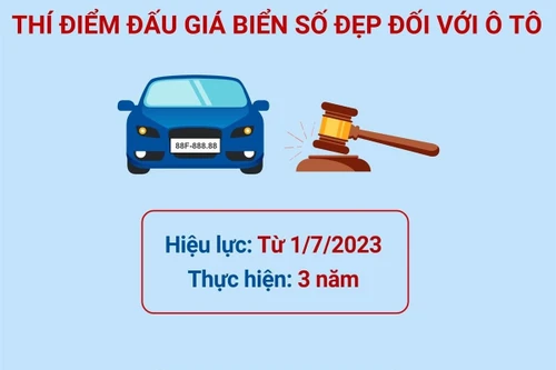 Thí điểm đấu giá biển số xe ô tô từ 1-7-2023
