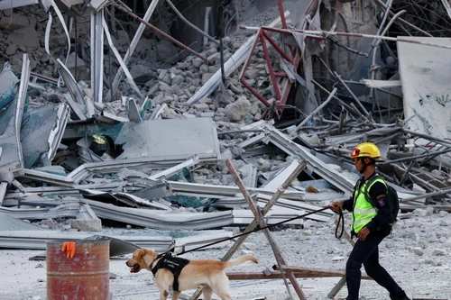 Phát hiện dấu hiệu sự sống trong đống đổ nát của tòa cao ốc bị sập tại Bangkok