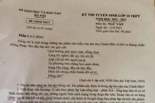 Gợi ý đáp án môn Ngữ văn vào lớp 10 Hà Nội đầy đủ, chính xác nhất