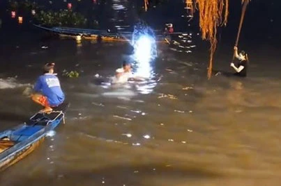 Xô xát vì cá phóng sinh bị chích điện