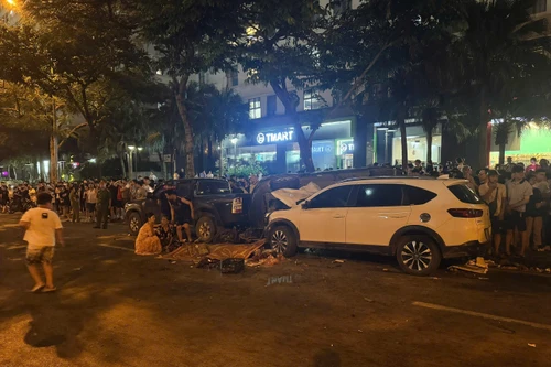 Lái xe gây tai nạn giao thông liên hoàn tại Hà Nội có nồng độ cồn cao 