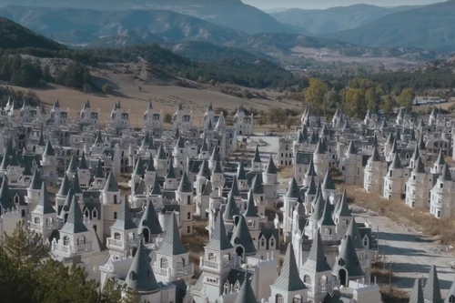 Thị trấn ma với hàng trăm lâu đài cổ tích nổi tiếng 