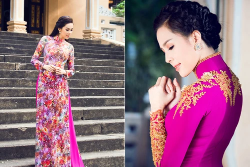 Á hậu Tố Uyên khoe 3 vòng hoàn hảo với áo dài