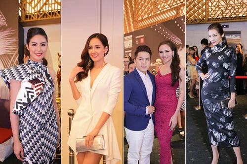 Bộ tứ hoa hậu "đọ sắc" trên thảm đỏ tuần lễ thời trang
