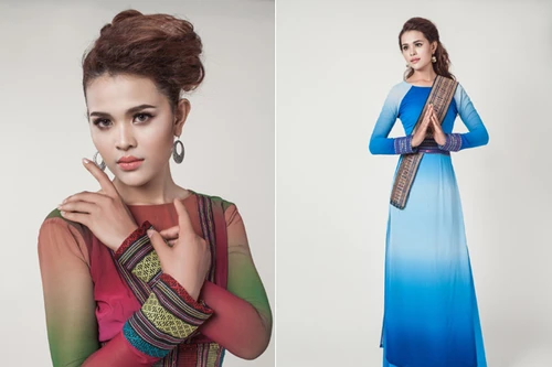 "Tái xuất không thành", Á hậu Sơn Thị Du Ra "tung" ảnh áo dài nền nã