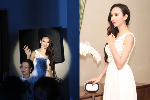 Hoa hậu Ngọc Diễm diện đầm tinh khôi khoe nhan sắc "hút hồn"