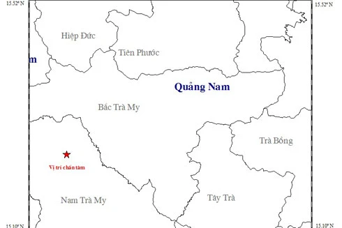 Quảng Nam: Một ngày xảy ra 2 trận động đất