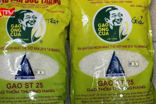 Hà Nội: Phát hiện cơ sở kinh doanh gạo có dấu hiệu giả mạo thương hiệu