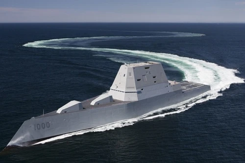 Mỹ chuẩn bị thử nghiệm vũ khí trên tàu khu trục tàng hình Zumwalt 