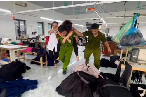 Diễn tập nâng cao ý thức đảm bảo an toàn phòng cháy, chữa cháy