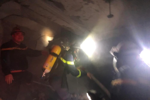 Xử lý nhanh vụ cháy tại khu nhà liền kề Hateco Phương Canh