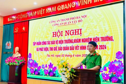 Nâng cao nghiệp vụ bảo vệ hiện trường, bảo quản dấu vết hình sự