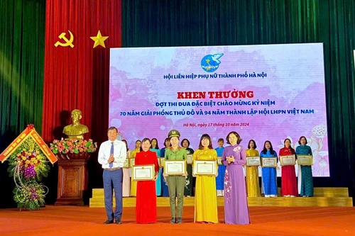Chủ tịch thành phố Hà Nội tặng Bằng khen Hội phụ nữ Công an Tây Hồ