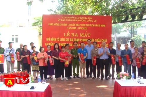Ra mắt các tổ liên gia an toàn PCCC trên toàn quận Ba Đình