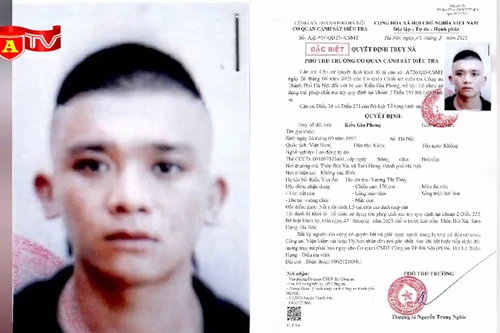 Truy nã Kiều Gia Phong- đối tượng tổ chức sử dụng trái phép ma túy 