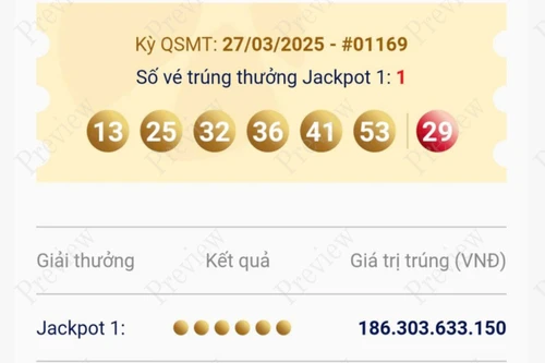 Độc đắc Vietlott hơn 186 tỷ đồng tìm được chủ 