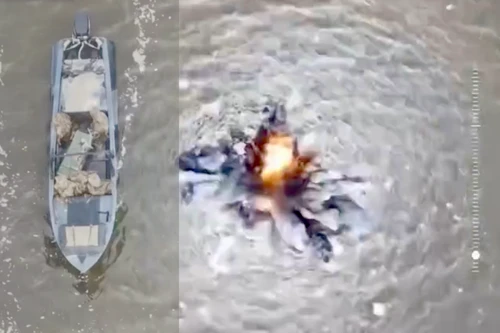 Xuồng không người lái của Ukraine bị Nga tấn công, nổ tung thành từng mảnh