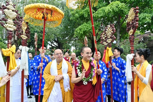 Chùa Sủi, Hà Nội đón đoàn Phật giáo Nepal, tổ chức lễ cầu nguyện quốc thái dân an