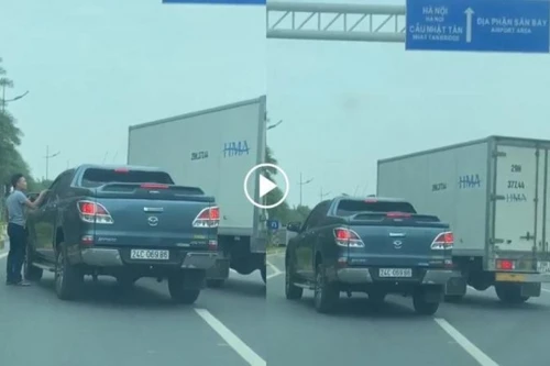 Truy “nóng” 2 chiếc xe ô tô chèn ép nhau trên đường Võ Nguyên Giáp 