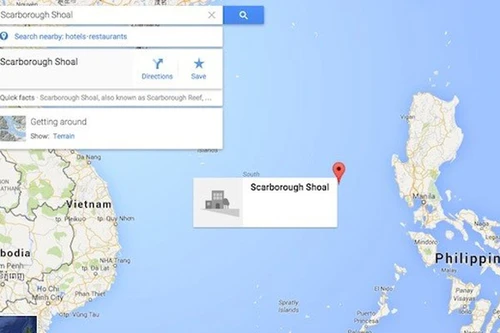 Google loại tên Trung Quốc khỏi bãi cạn tranh chấp với Philippines