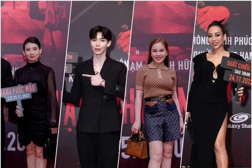Dàn sao Việt đình đám đọ dáng trên thảm đỏ công chiếu "Hạnh phúc máu"