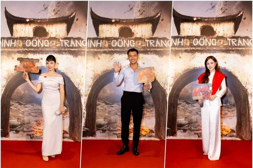 Sao Việt đội mưa đến ủng hộ đạo diễn Đặng Thái Huyền và "Mưa đỏ"