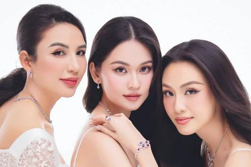 Hoa hậu Ngọc Diễm, á hậu Thùy Dung, Thủy Tiên khoe nhan sắc khi chung khung hình