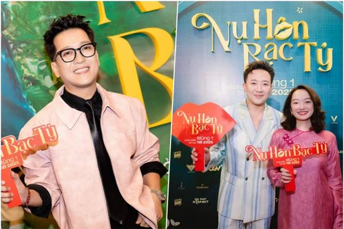 Trường Giang - Trấn Thành cùng xuất hiện ủng hộ Thu Trang ra mắt "Nụ hôn bạc tỷ"