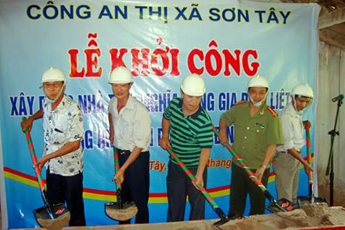 CATX Sơn Tây khởi công xây dựng nhà tình nghĩa tặng gia đình liệt sỹ