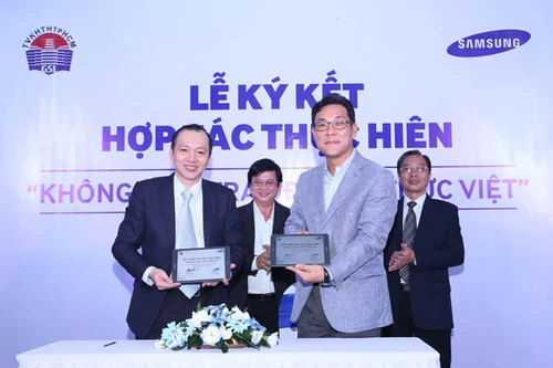 Ký kết dự án Thư viện thông minh 2.0- Không gian trao đổi tri thức Việt