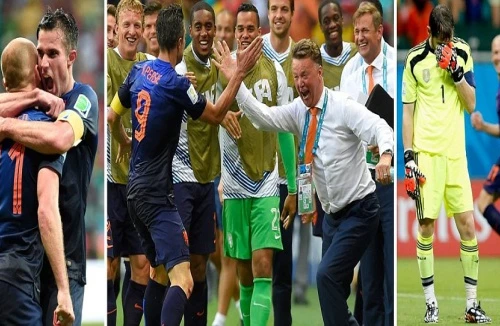 Robben và Persie lập cú đúp, Hà Lan ngược dòng hạ gục Tây Ban Nha 5-1