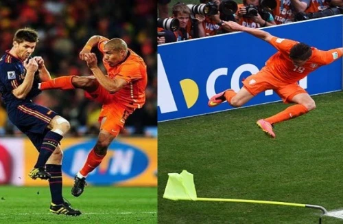 Sốc: Robben thừa nhận “ăn vạ”, Huntelaar tái hiện màn kungfu kinh điển của De Jong