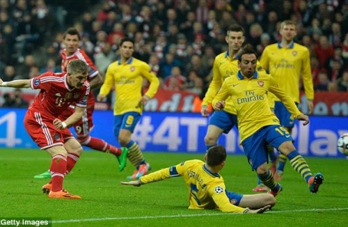 Tỷ số hòa làm hài lòng cả Bayern Munich và Arsenal