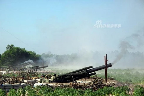 [ẢNH] Lựu pháo chiến lợi phẩm cỡ nòng lớn nhất của Việt Nam thể hiện sức mạnh