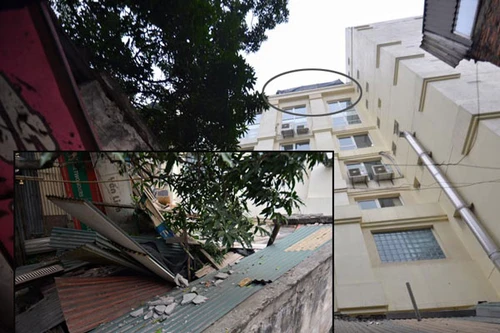 Đình chỉ công trình xây dựng làm rơi bê tông vào nhà dân