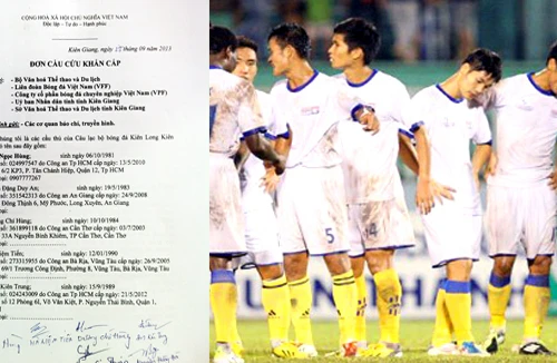 Cầu thủ K.Kiên Giang "cầu cứu khẩn cấp" Bộ VH-TT&DL