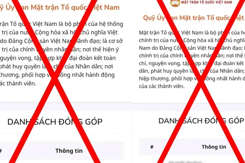 Cảnh báo về các website giả mạo Ủy ban Trung ương Mặt trận Tổ quốc Việt Nam 