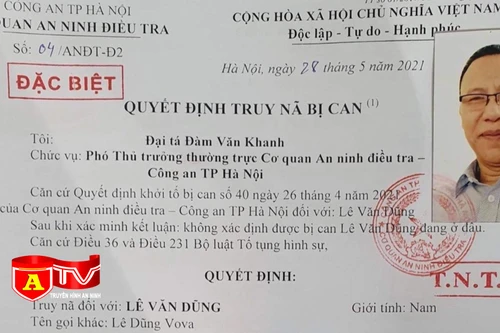 Truy nã đặc biệt Lê Dũng Vova