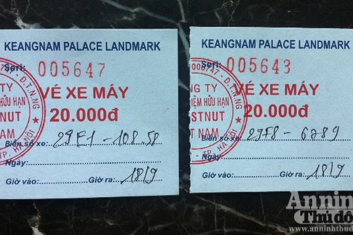 Khách “sốc nặng” khi vào Keangnam gửi xe máy