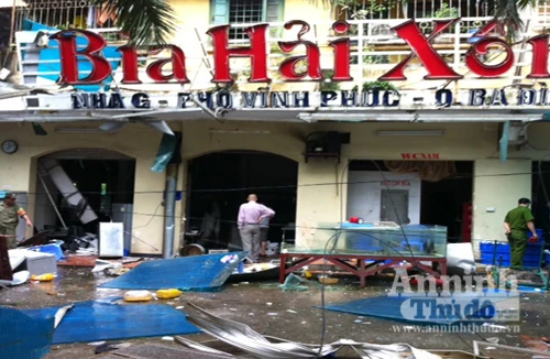 Nổ lớn ở nhà hàng Bia Hải xồm