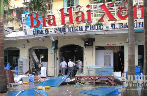 Nhà hàng bia Hải Xồm nát vụn sau vụ nổ lớn