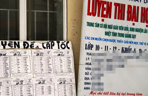 Luyện thi đại học cấp tốc: Vàng thau lẫn lộn 