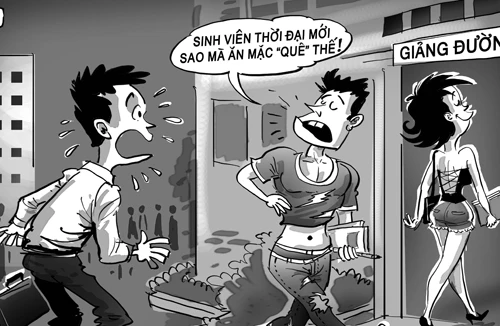 Khoe “hàng” trên giảng đường