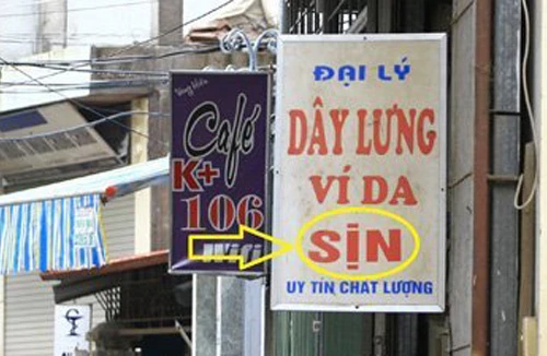 Phát sốt vì biển hiệu quảng cáo