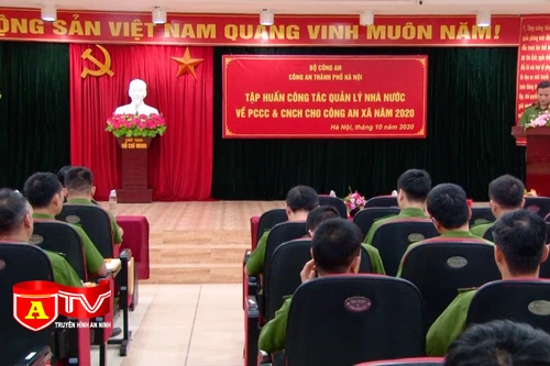 CATP Hà Nội khai giảng lớp tập huấn nghiệp vụ PCCC cho lực lượng công an xã